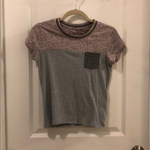 Pink and grey tee